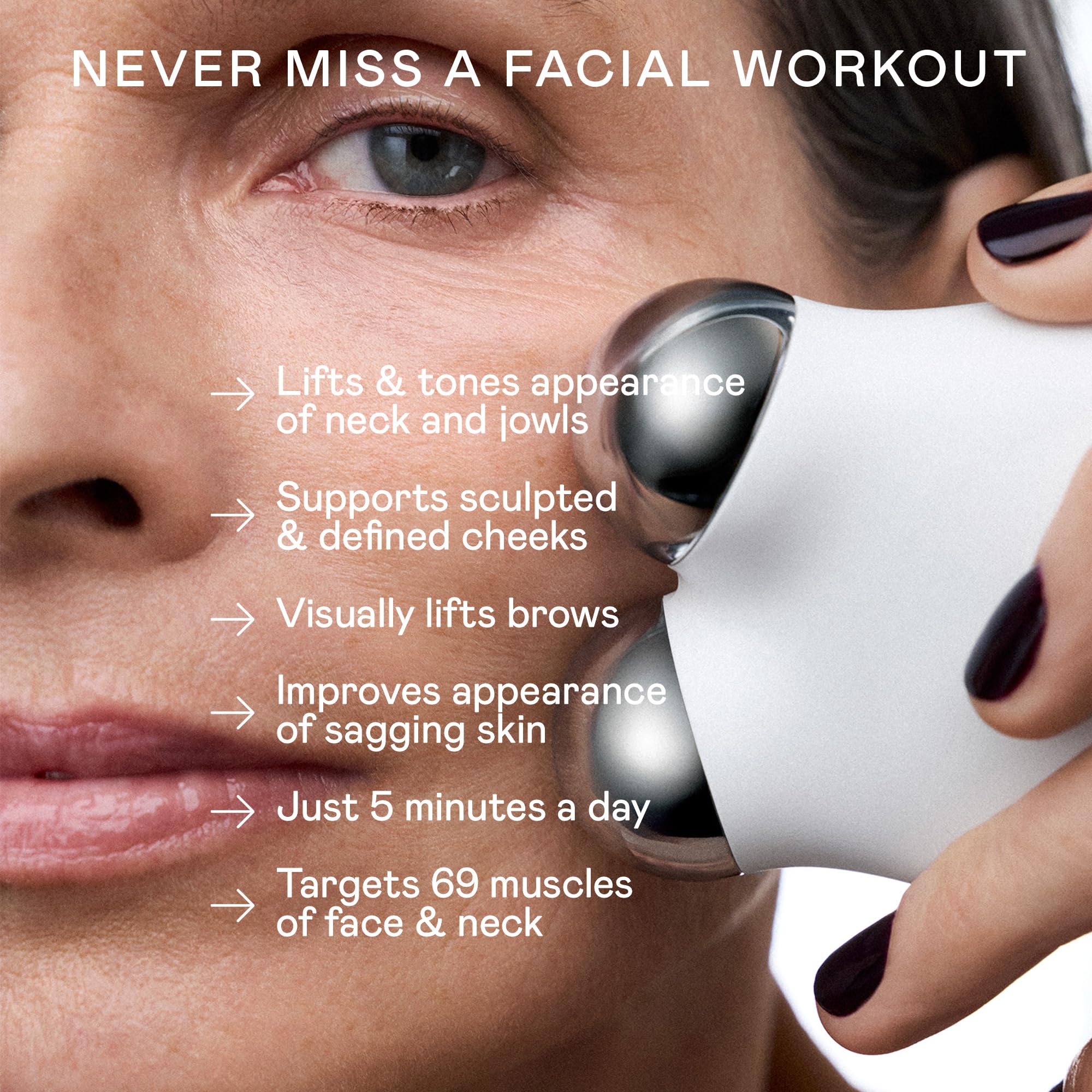 NuFACE MINI+ with Aqua Gel Activator shown to enable safe microcurrent conductivity