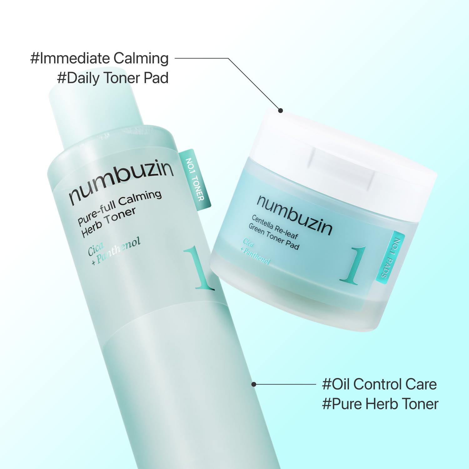 numbuzin pads staged in bathroom routine to demonstrate easy morning or evening use