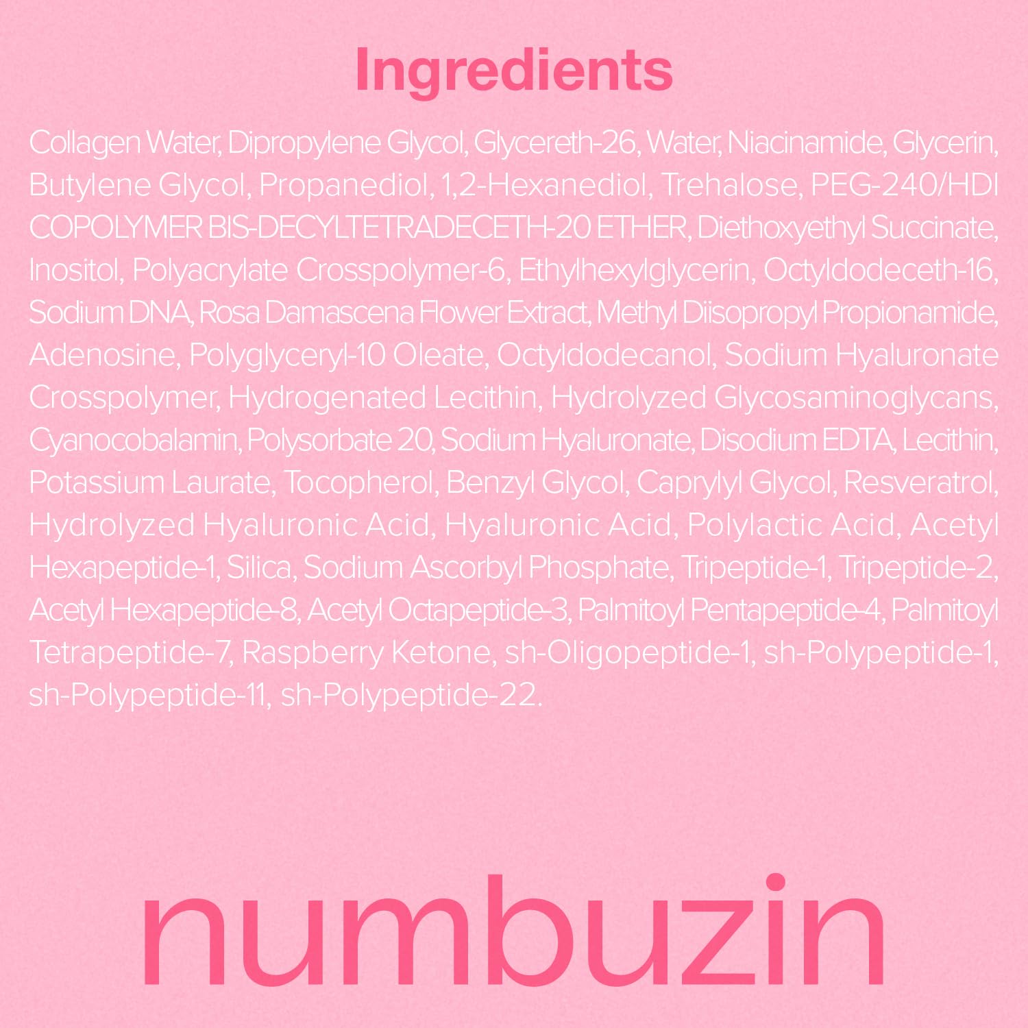 numbuzin before and after texture comparison showing smoother-looking skin