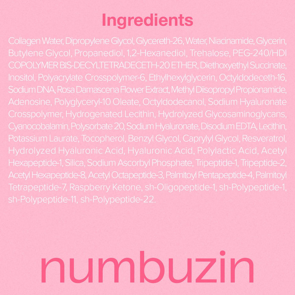 numbuzin before and after texture comparison showing smoother-looking skin