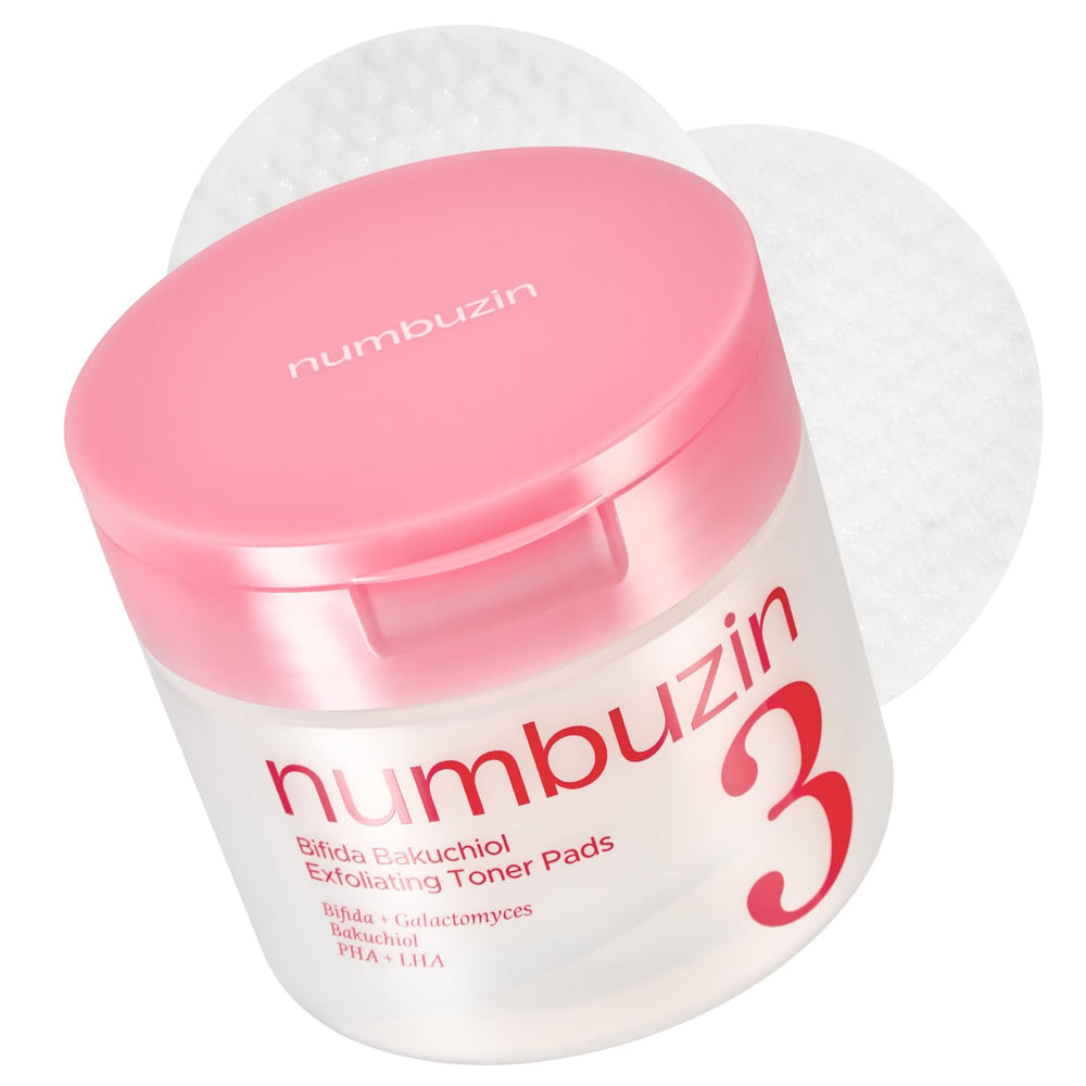 numbuzin front packaging showing toner pads and benefits