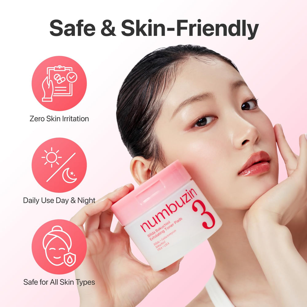 numbuzin ingredients bakuchiol and bifida for gentler exfoliation