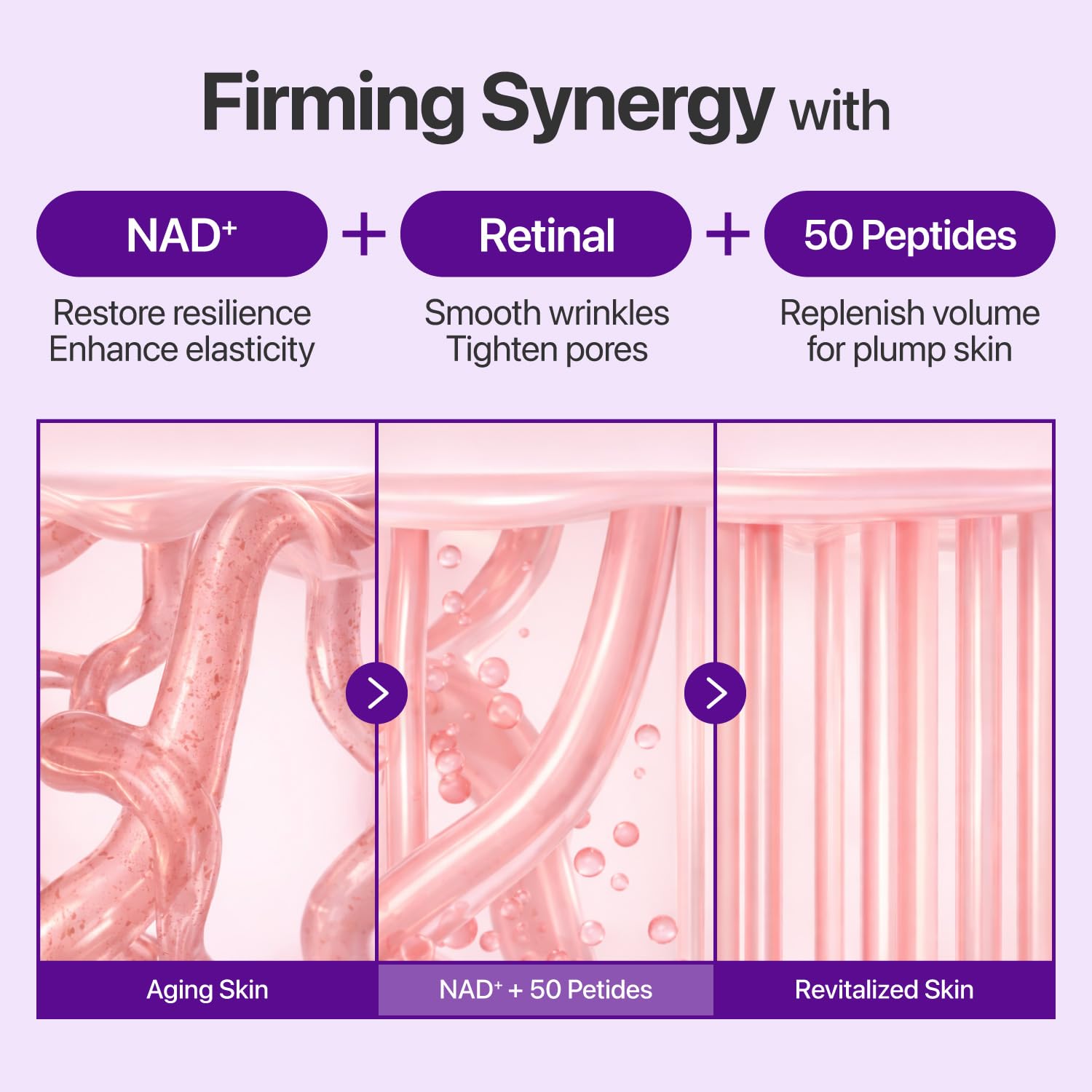 numbuzin ingredient label close-up showing NAD+, retinal, peptides benefits
