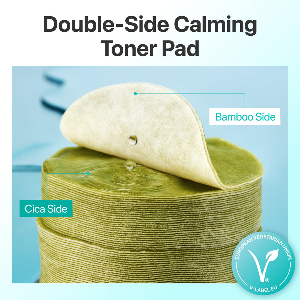 numbuzin pad split and applied as mini mask delivering targeted soothing