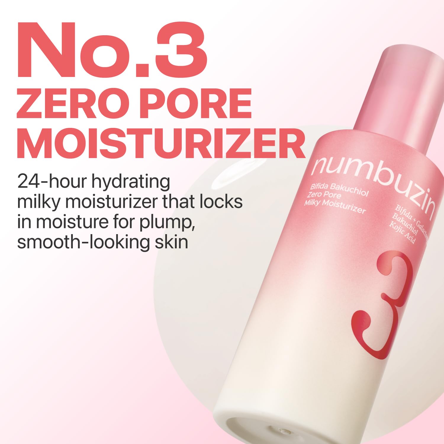 numbuzin creamy milky texture swirled to show lightweight hydration