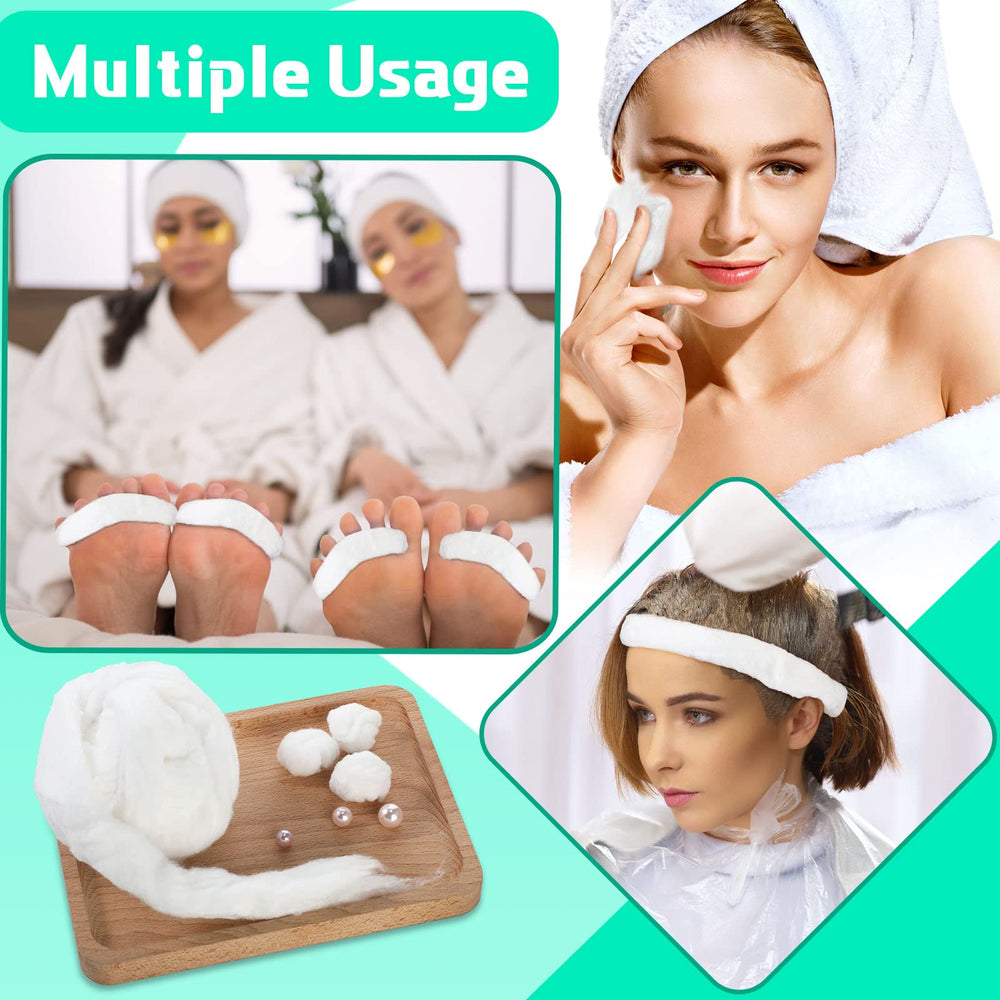 Nuogo cotton coil in use during a perm demonstrating absorbent protection