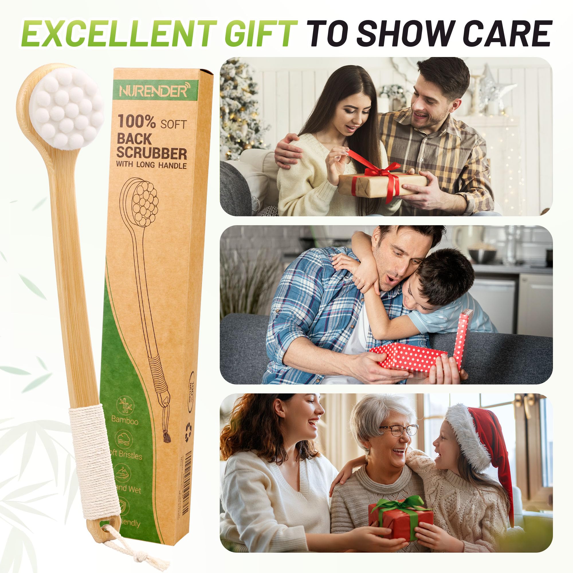 NURENDER brush with soap creating lather showing rich-foam cleansing benefit