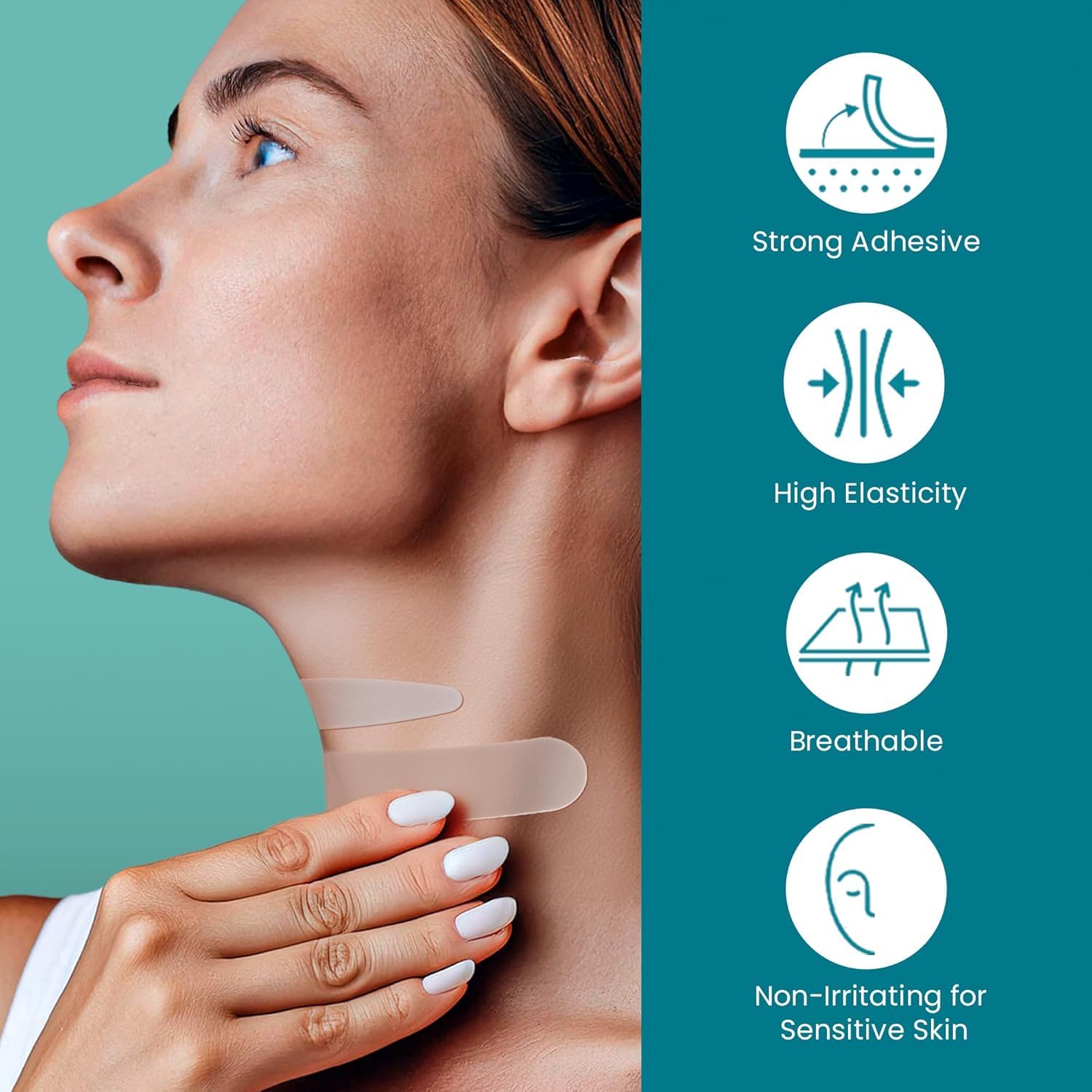 NURIVE patch applied to smile line demonstrating overnight smoothing
