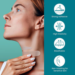NURIVE patch applied to smile line demonstrating overnight smoothing