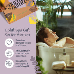 Nurture by Nature bath bomb bar held, long-lasting fizz benefit