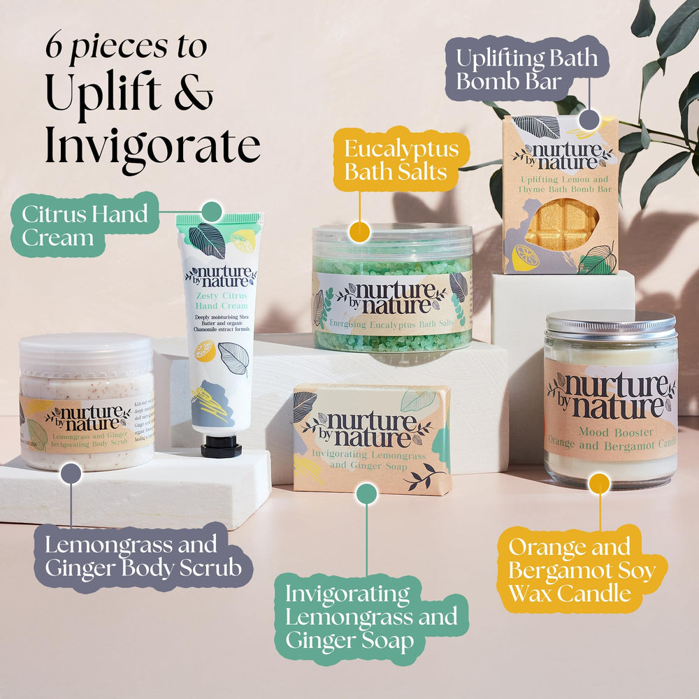 Nurture by Nature bath salts close-up, mineral soak relaxation