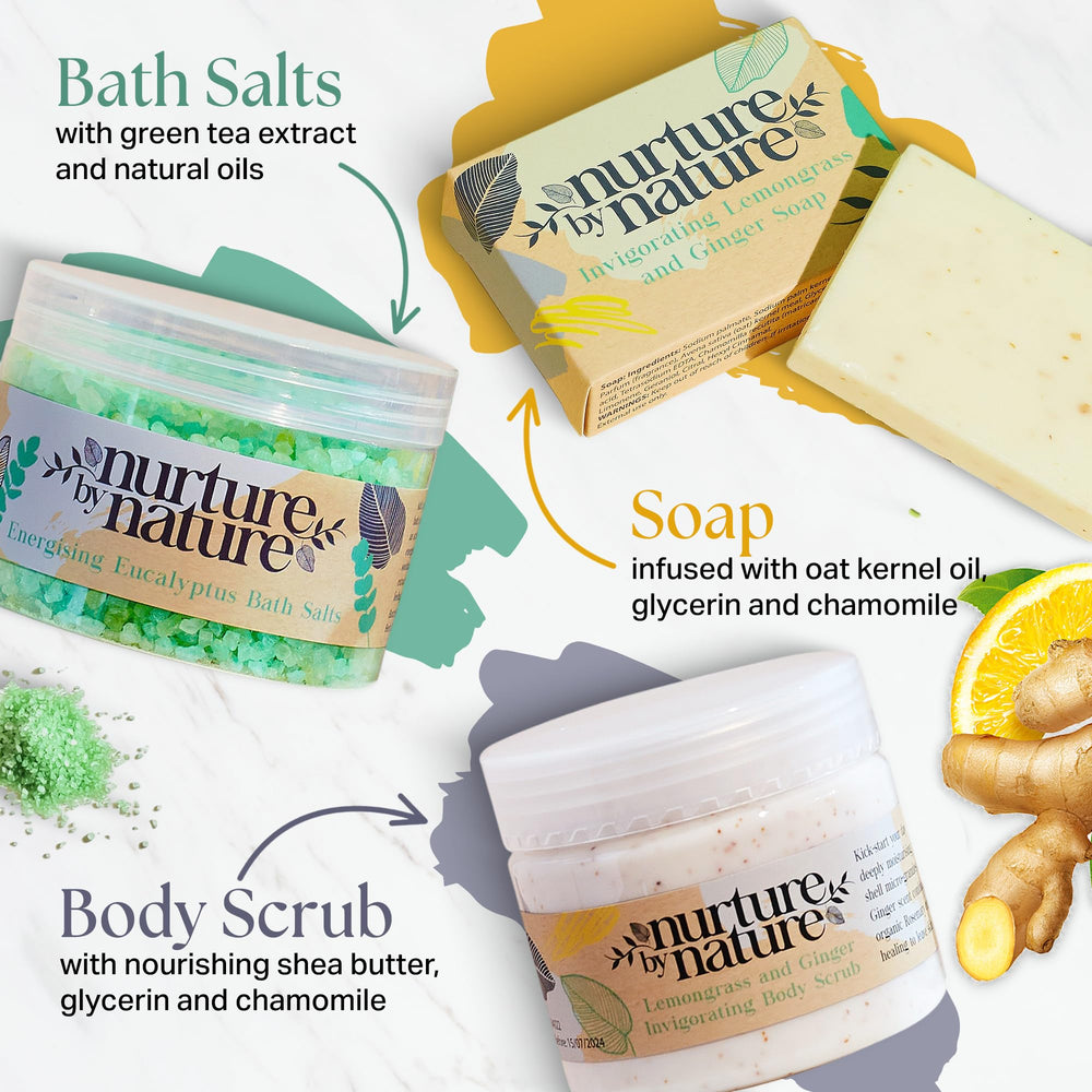 Nurture by Nature body scrub texture, exfoliates and smooths skin