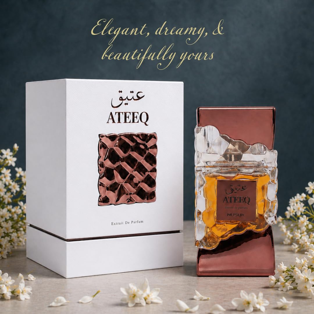 Nusuk Ateeq packaging and box highlighting luxury presentation benefit
