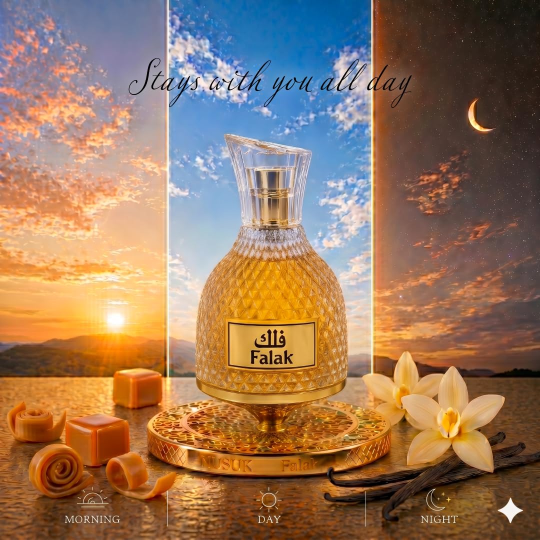 Nusuk Falak golden amber liquid texture conveying rich warmth