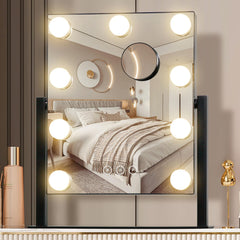 NUSVAN vanity mirror front view showing full-face lighting benefit