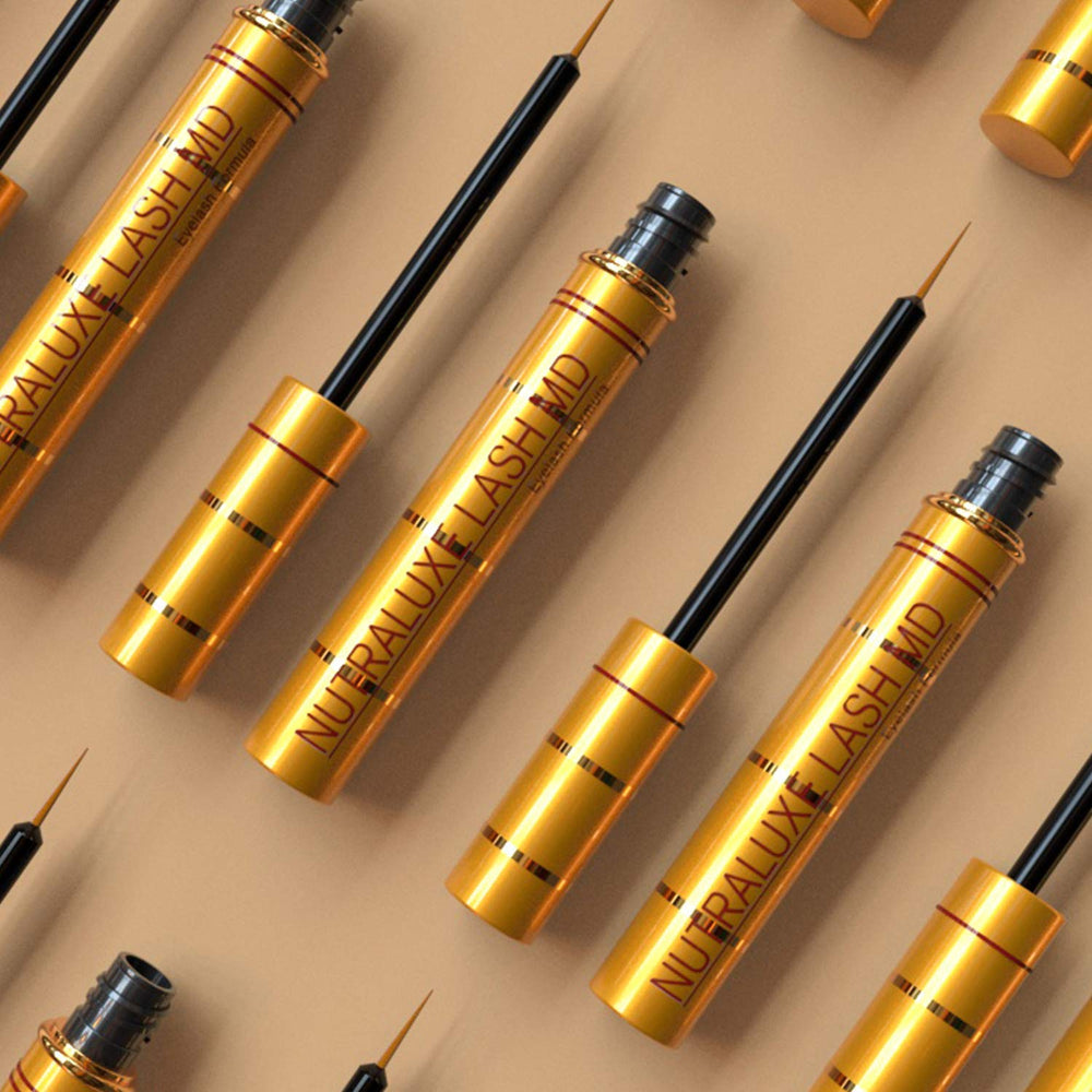 NutraLuxe Lash MD applicator close-up for precise lash-line application