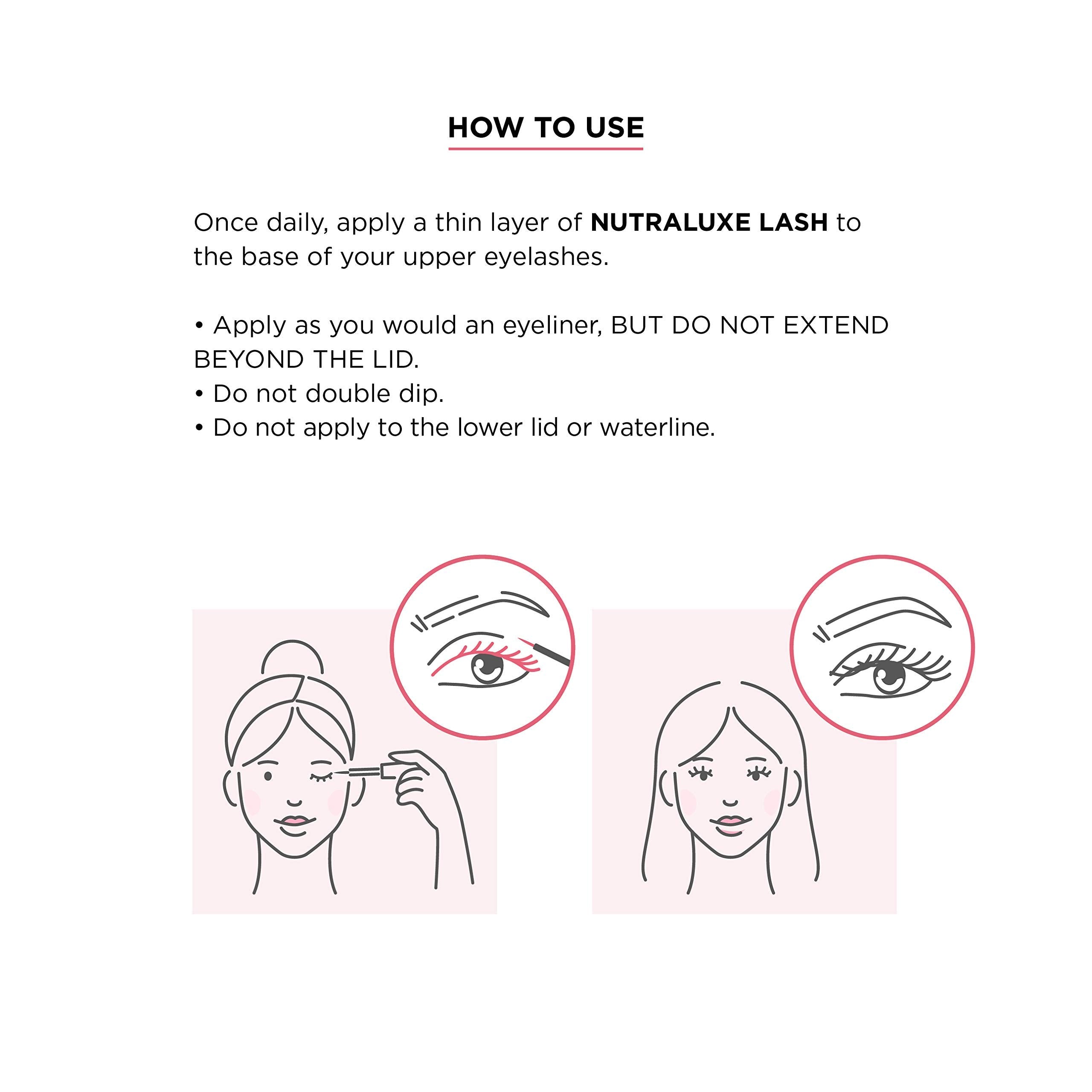 NutraLuxe Lash MD label and ingredients list for ingredient transparency