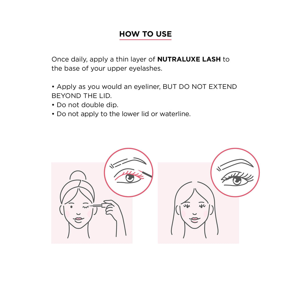 NutraLuxe Lash MD label and ingredients list for ingredient transparency