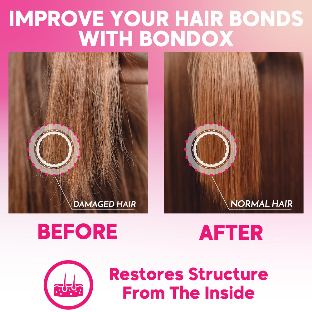 Nutree Professional before and after showing reduced frizz and shinier hair