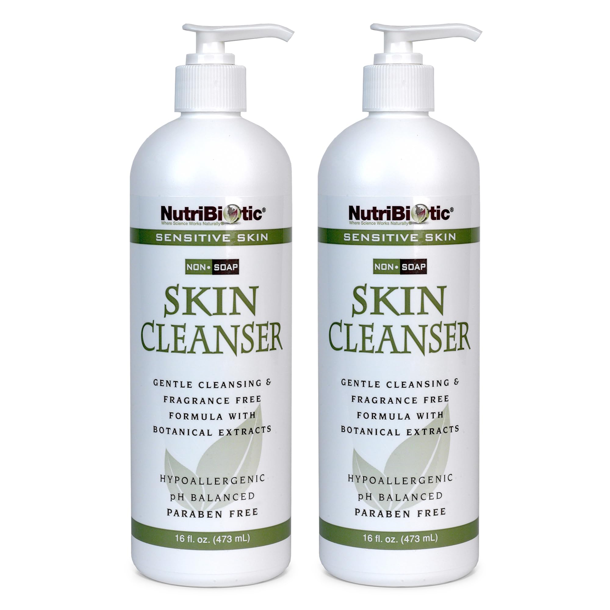 NutriBiotic 16 oz bottle beside common items to show size and value