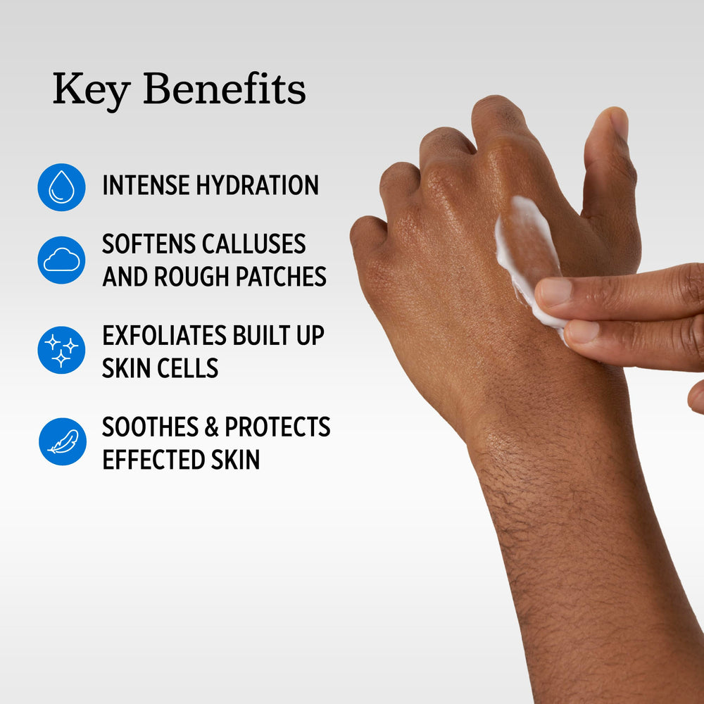 nuvadermis applied to heel demonstrating targeted relief for rough skin