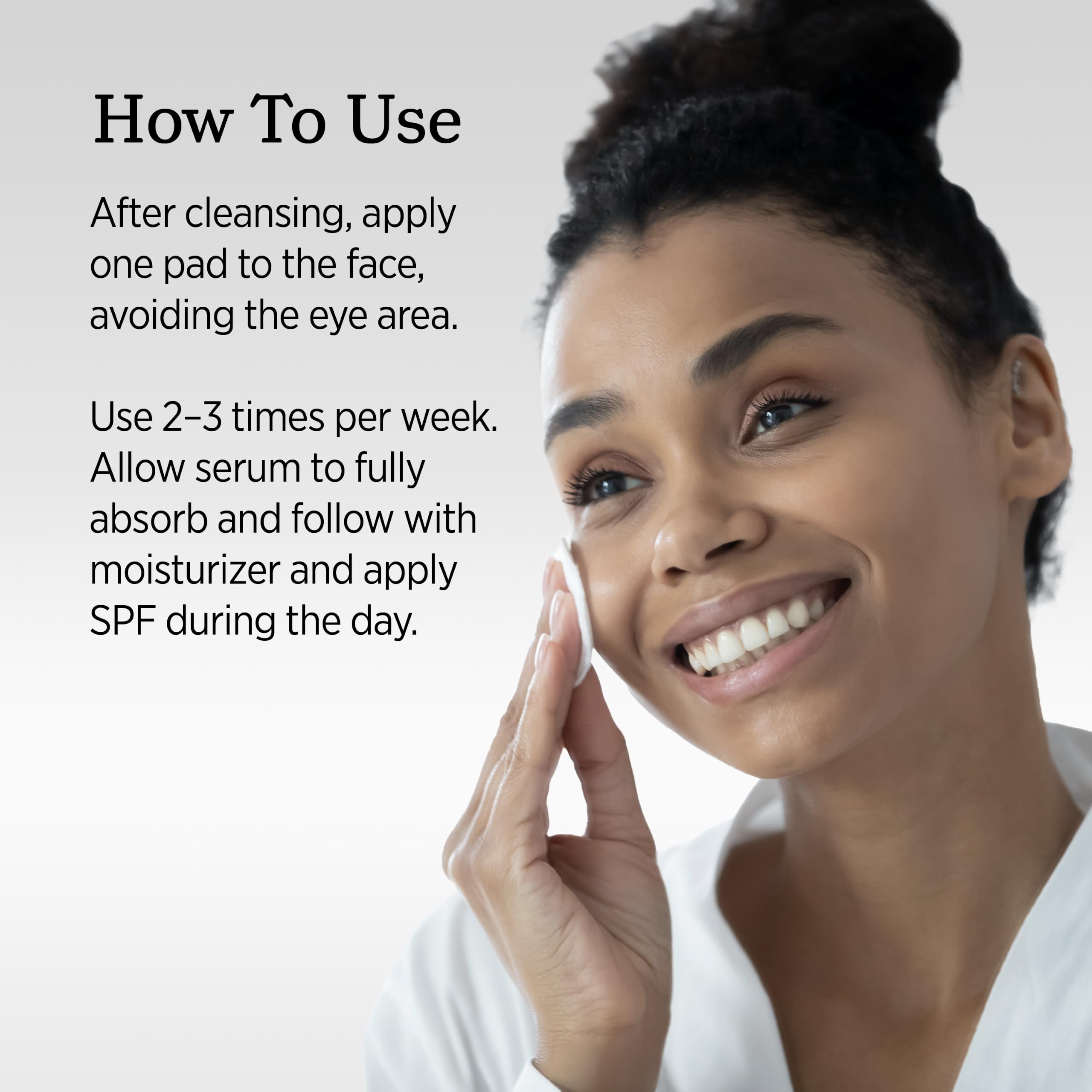 NUVADERMIS neck and chest use showing broader body exfoliation benefits