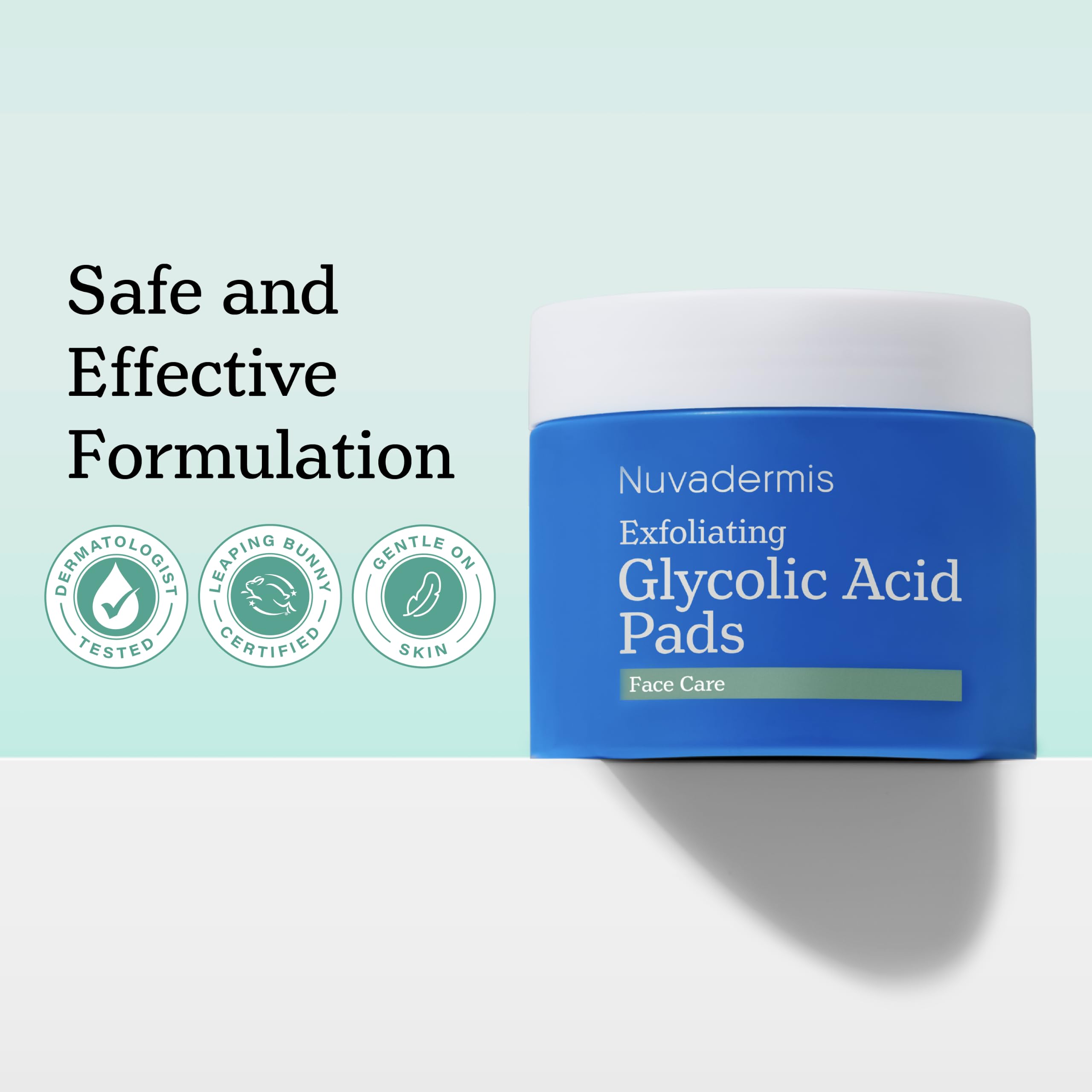 NUVADERMIS pad in hand demonstrating size and easy application benefit