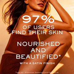 NUXE oil texture on palm demonstrating quick absorption and non-greasy feel