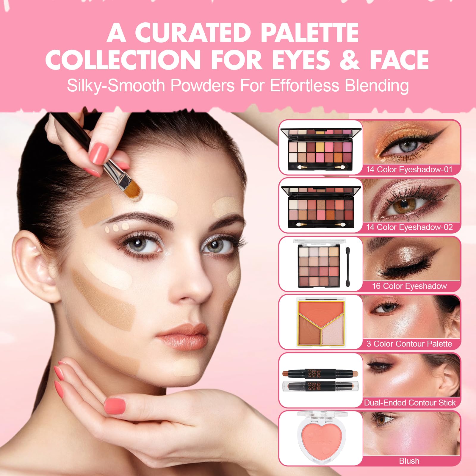 NXPPYY lipstick lip gloss and eyeliner grouped to create coordinated lip and eye styles