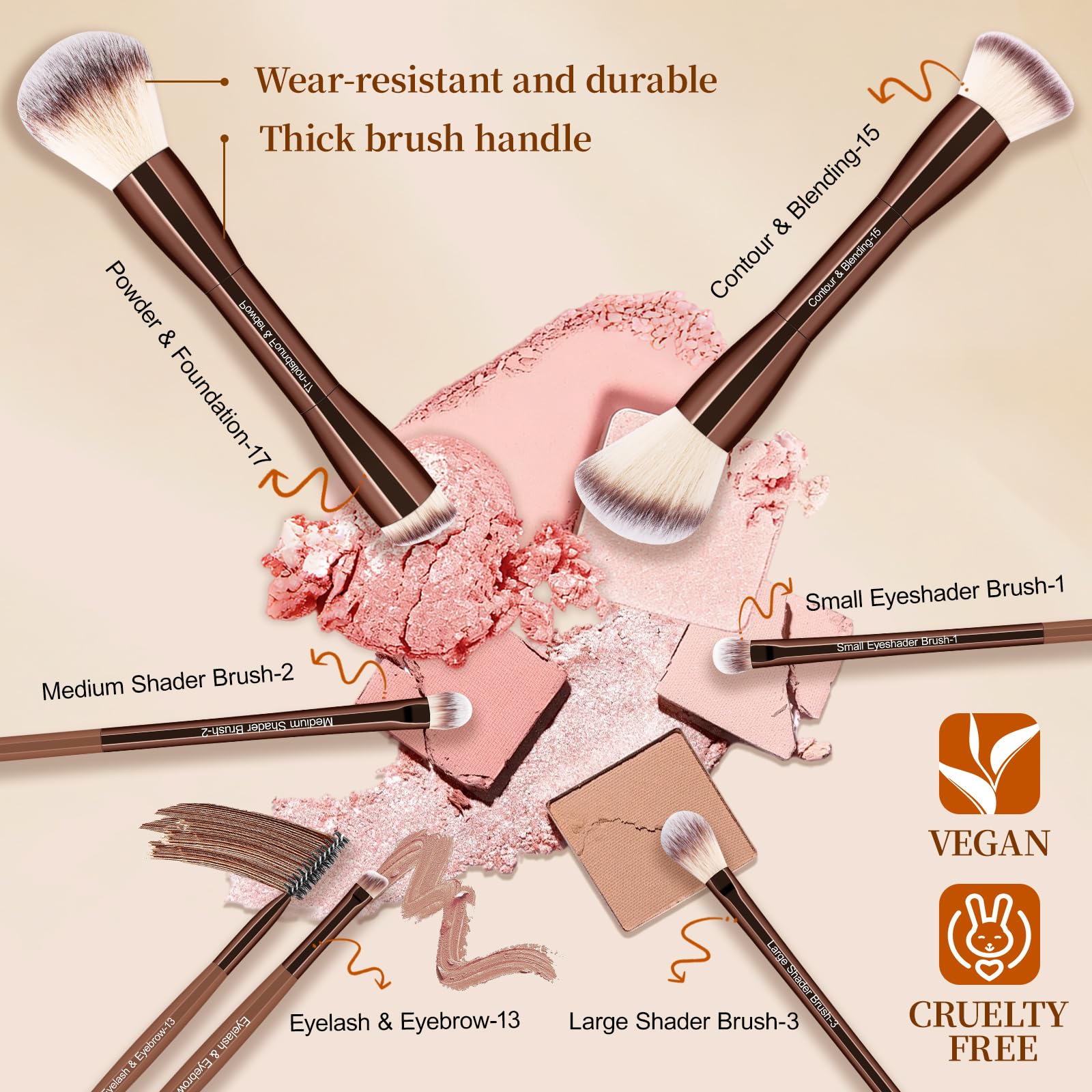 nxppyy brush applying foundation on model showing smooth, streak-free coverage