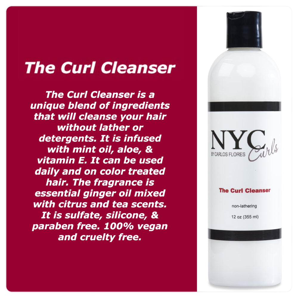 NYC Curls cleanser texture on hand demonstrating slip for easier detangling