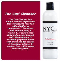 NYC Curls cleanser texture on hand demonstrating slip for easier detangling