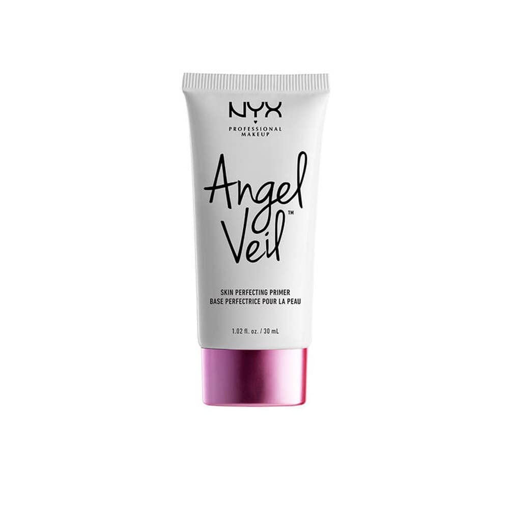 NYX PROFESSIONAL MAKEUP Angel Veil front packaging showing tube and satin finish benefit