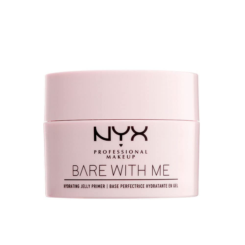 NYX bare with me hydrating jelly primer jar front view showing smooth finish benefit