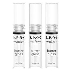 NYX PROFESSIONAL MAKEUP front packaging showing gloss tube and clear shine benefit