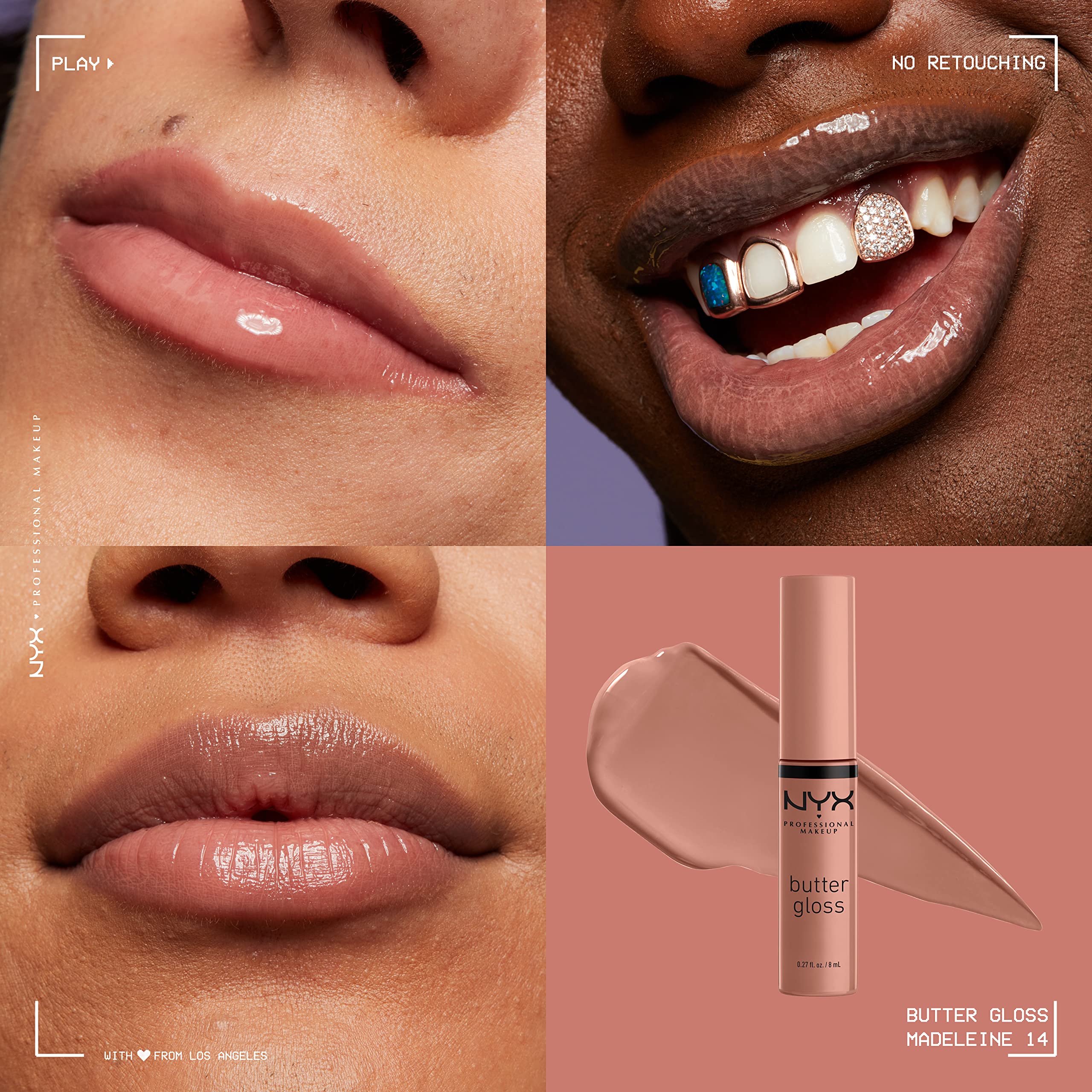 NYX PROFESSIONAL MAKEUP size comparison beside coin showing travel-friendly portability benefit