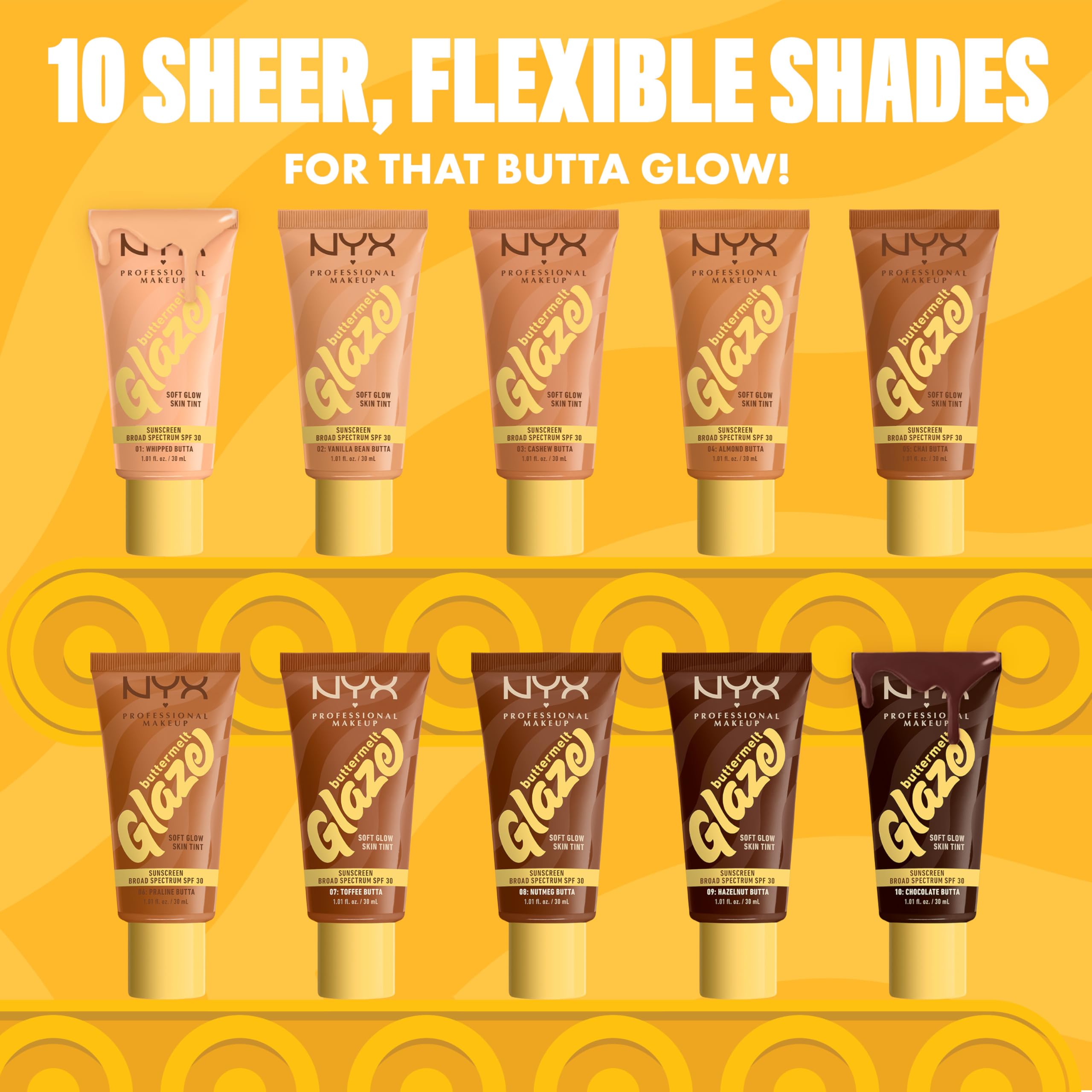 NYX PROFESSIONAL MAKEUP model wearing glaze showing dewy natural glow