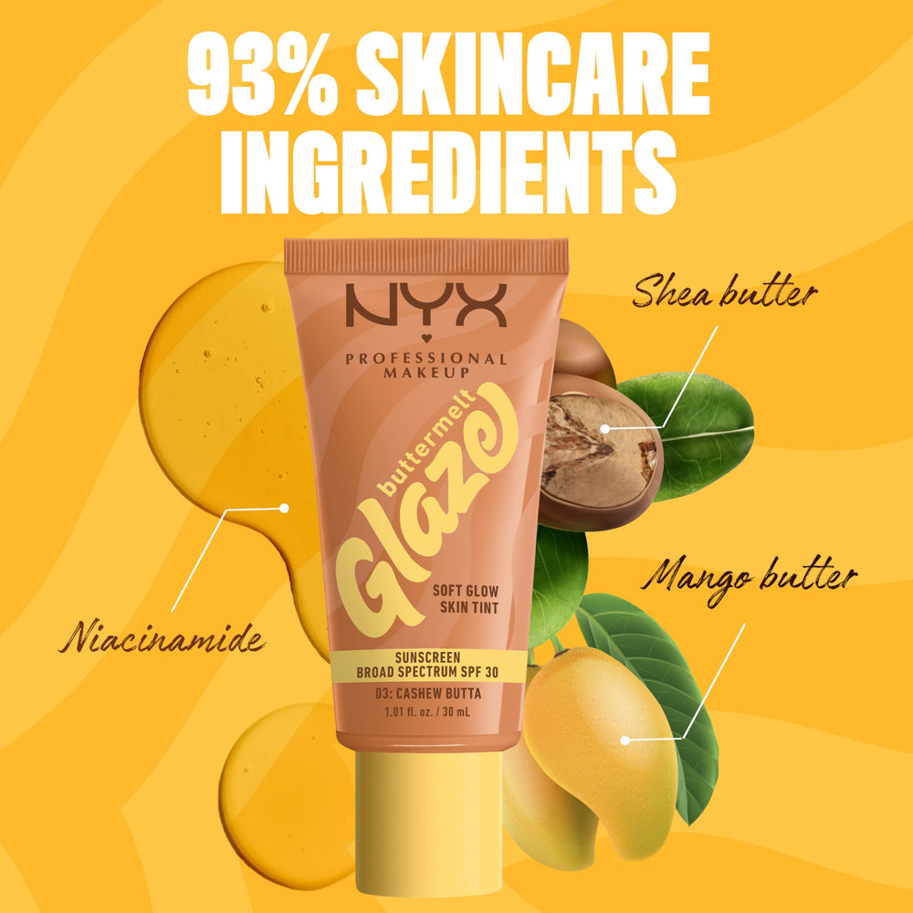 NYX PROFESSIONAL MAKEUP tube of shade 03 Cashew Butta for accurate color