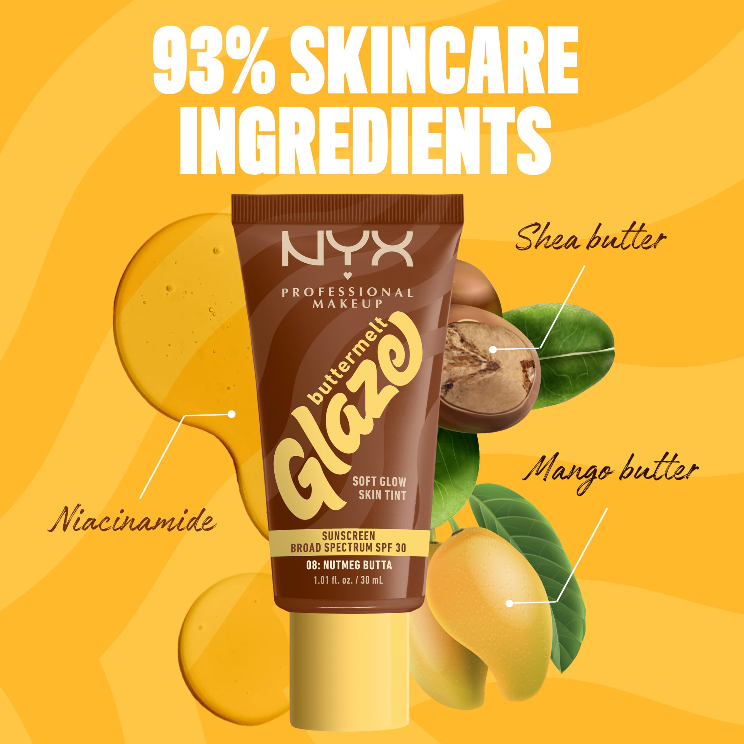 NYX PROFESSIONAL MAKEUP SPF 30 label close-up highlighting sun protection