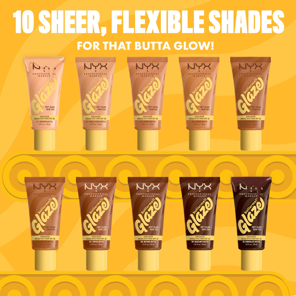 NYX PROFESSIONAL MAKEUP ingredient highlights showing shea and mango butters