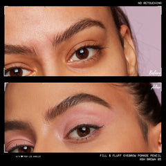 NYX PROFESSIONAL MAKEUP dual-ended pencil in use creating natural brows
