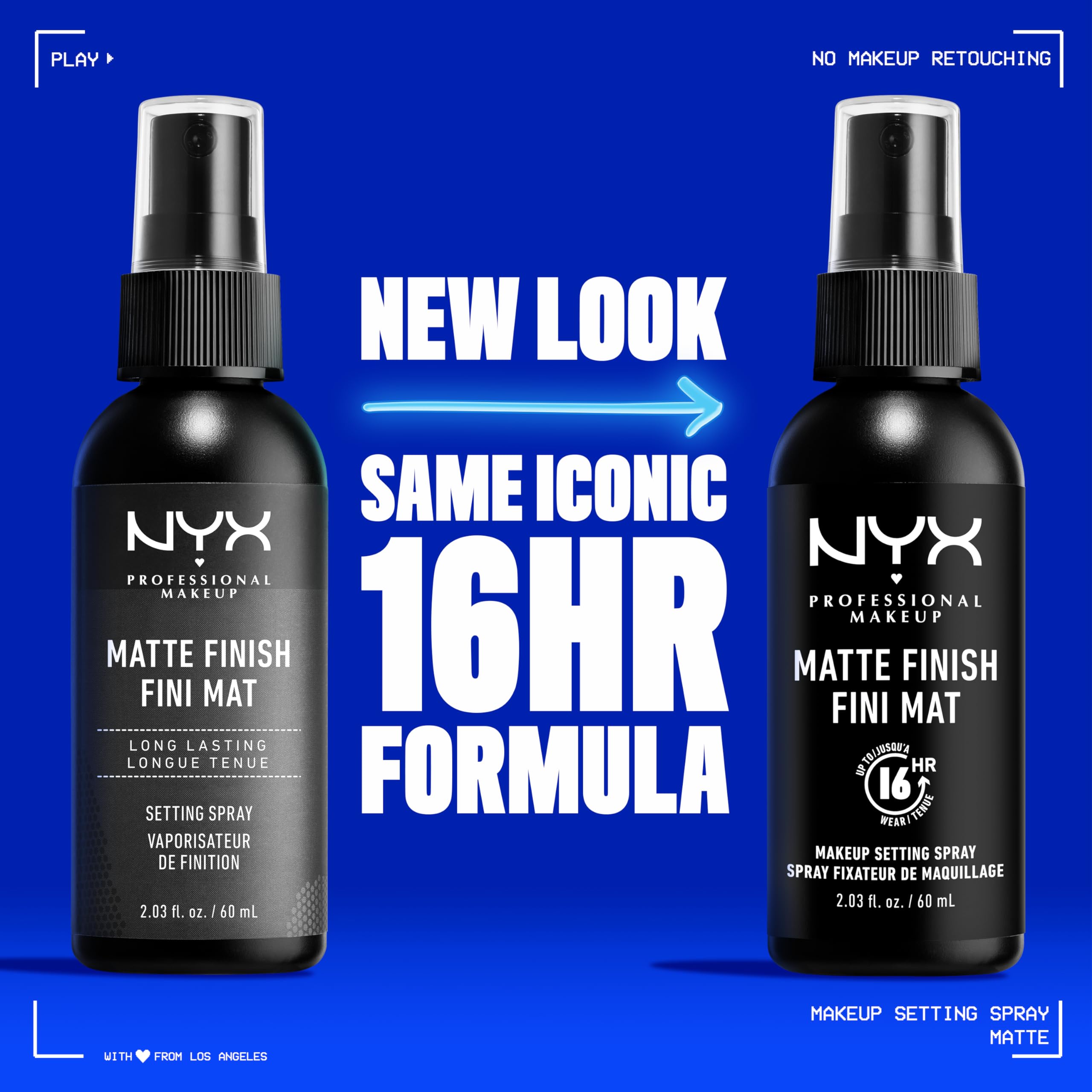 NYX PROFESSIONAL MAKEUP nozzle close-up delivering fine mist precision
