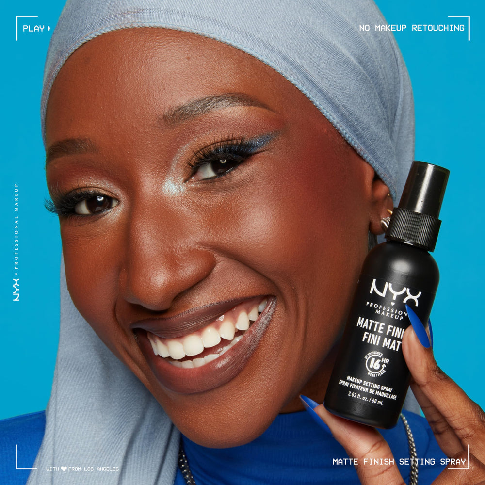 NYX PROFESSIONAL MAKEUP on model showing matte finish and reduced shine