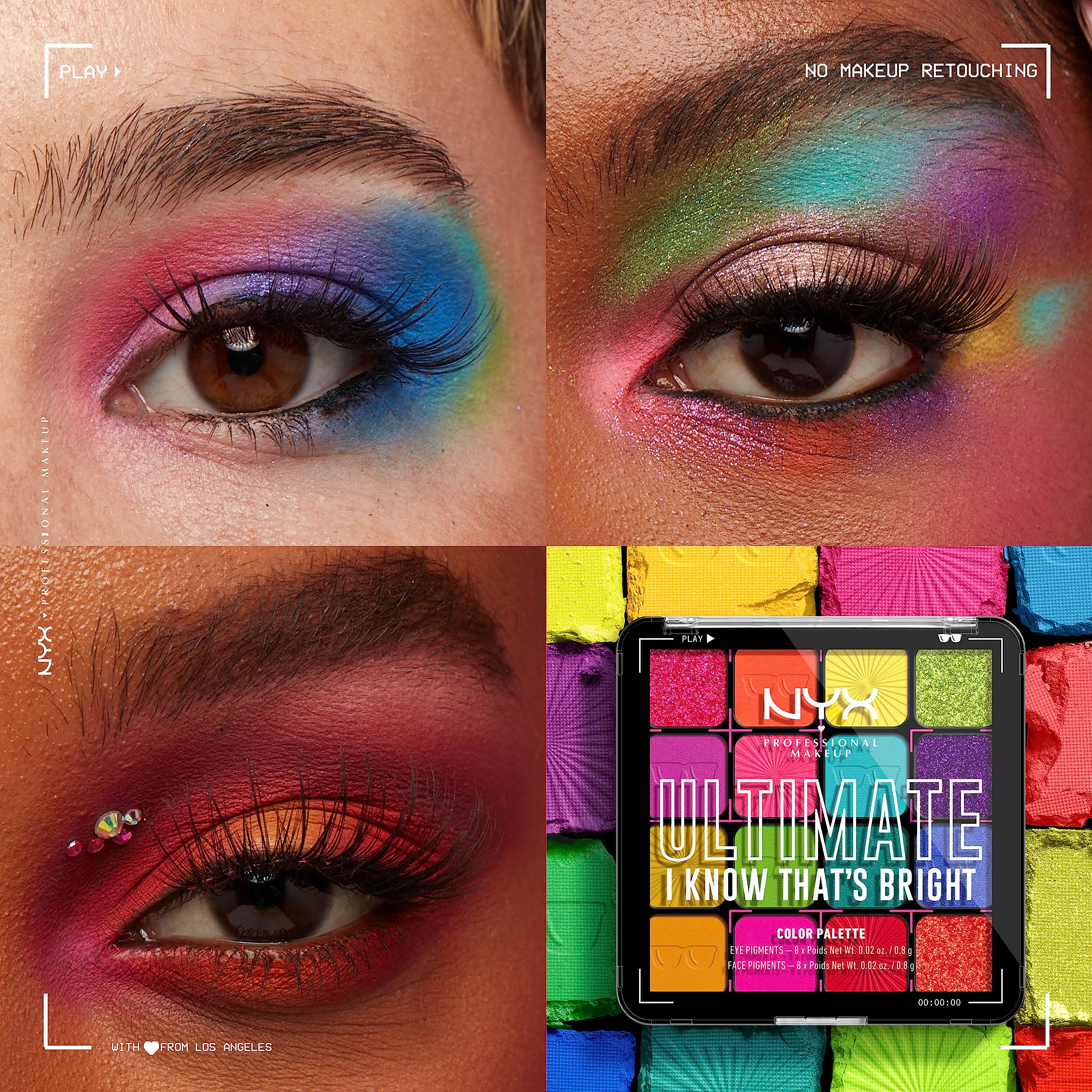 NYX PROFESSIONAL MAKEUP applied by makeup artist showing vibrant eye look outcome