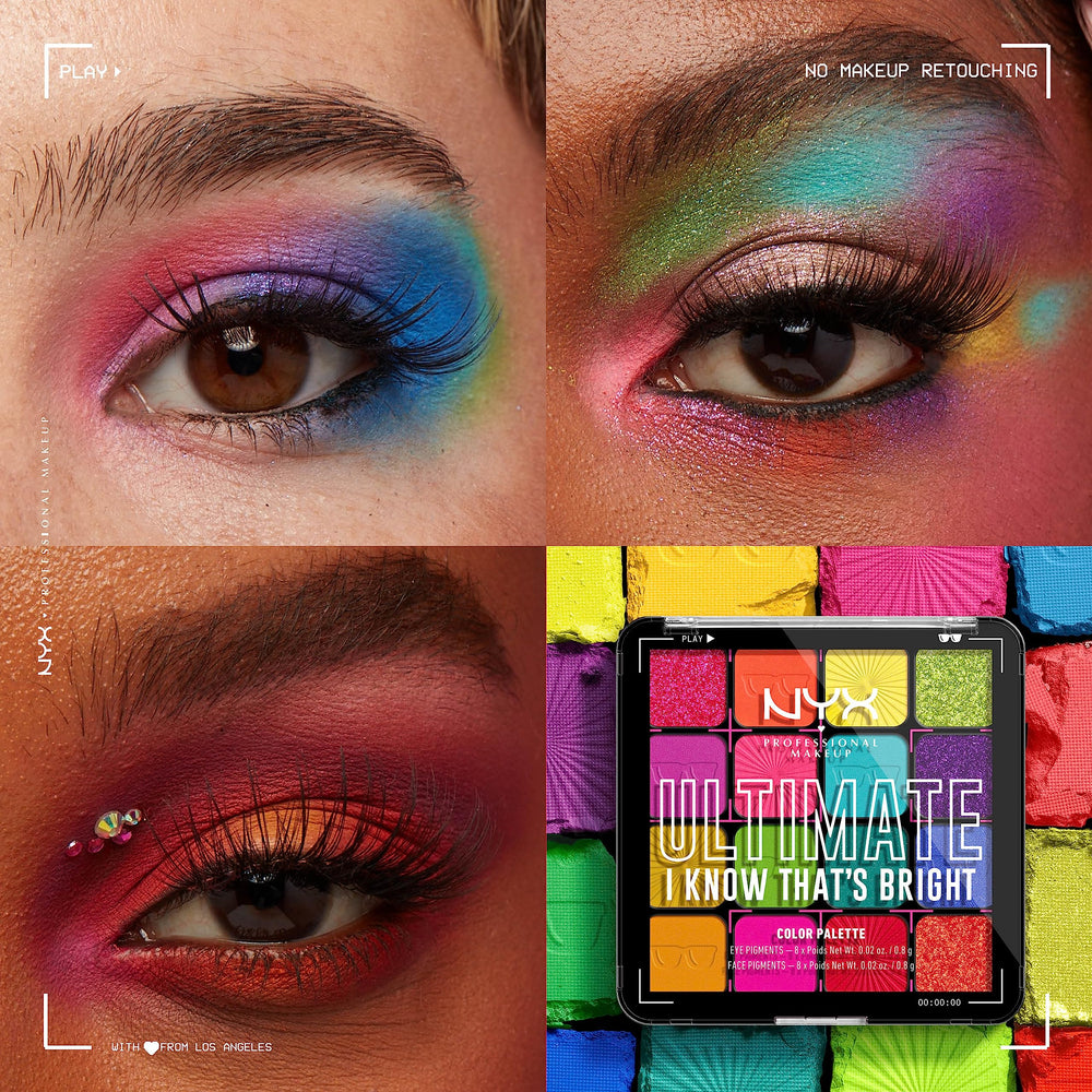 NYX PROFESSIONAL MAKEUP applied by makeup artist showing vibrant eye look outcome
