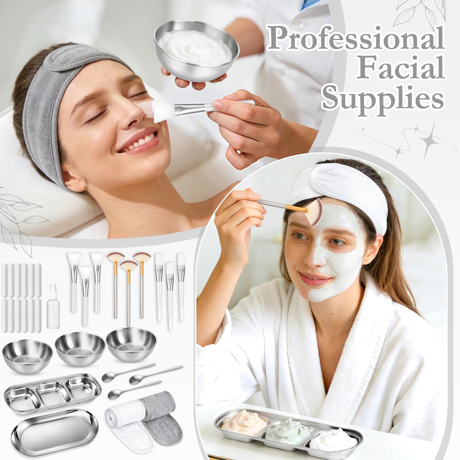Nyxuso compressed sponge strips and applicators being used to remove a facial mask cleanly