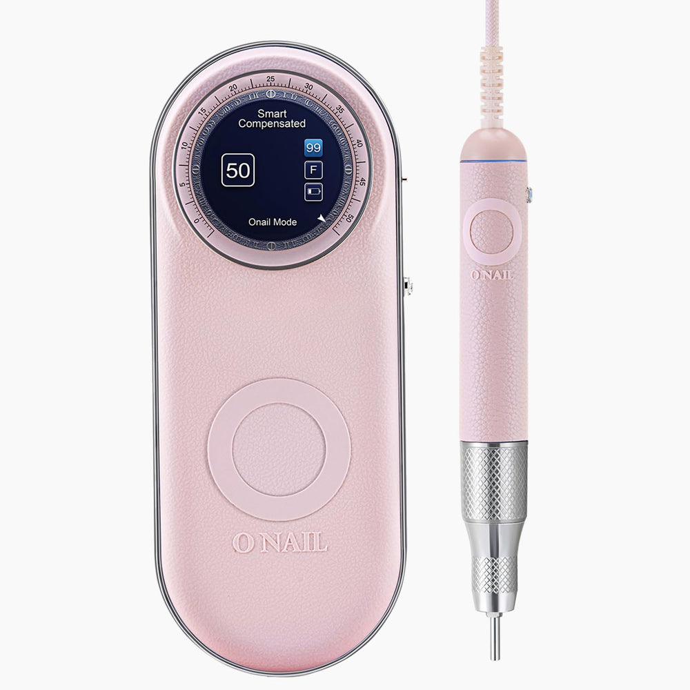 O NAIL front view showing compact e-file and ergonomic benefits