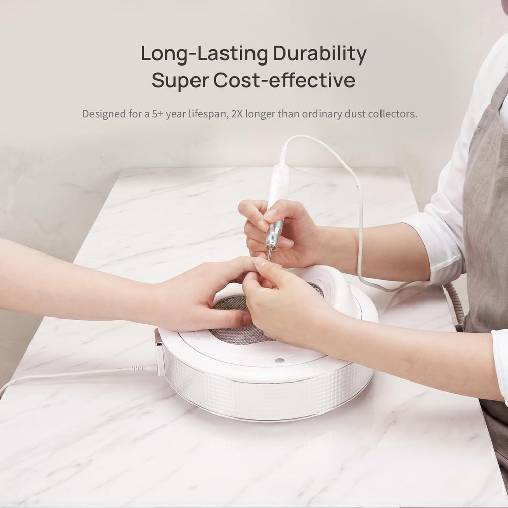 O NAIL reusable filter close detail showing washable material for long-term savings benefit