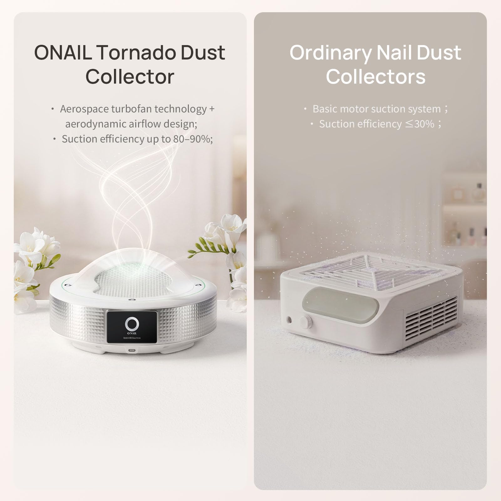 O NAIL placed beside UV lamp showing compatibility with salon tools benefit