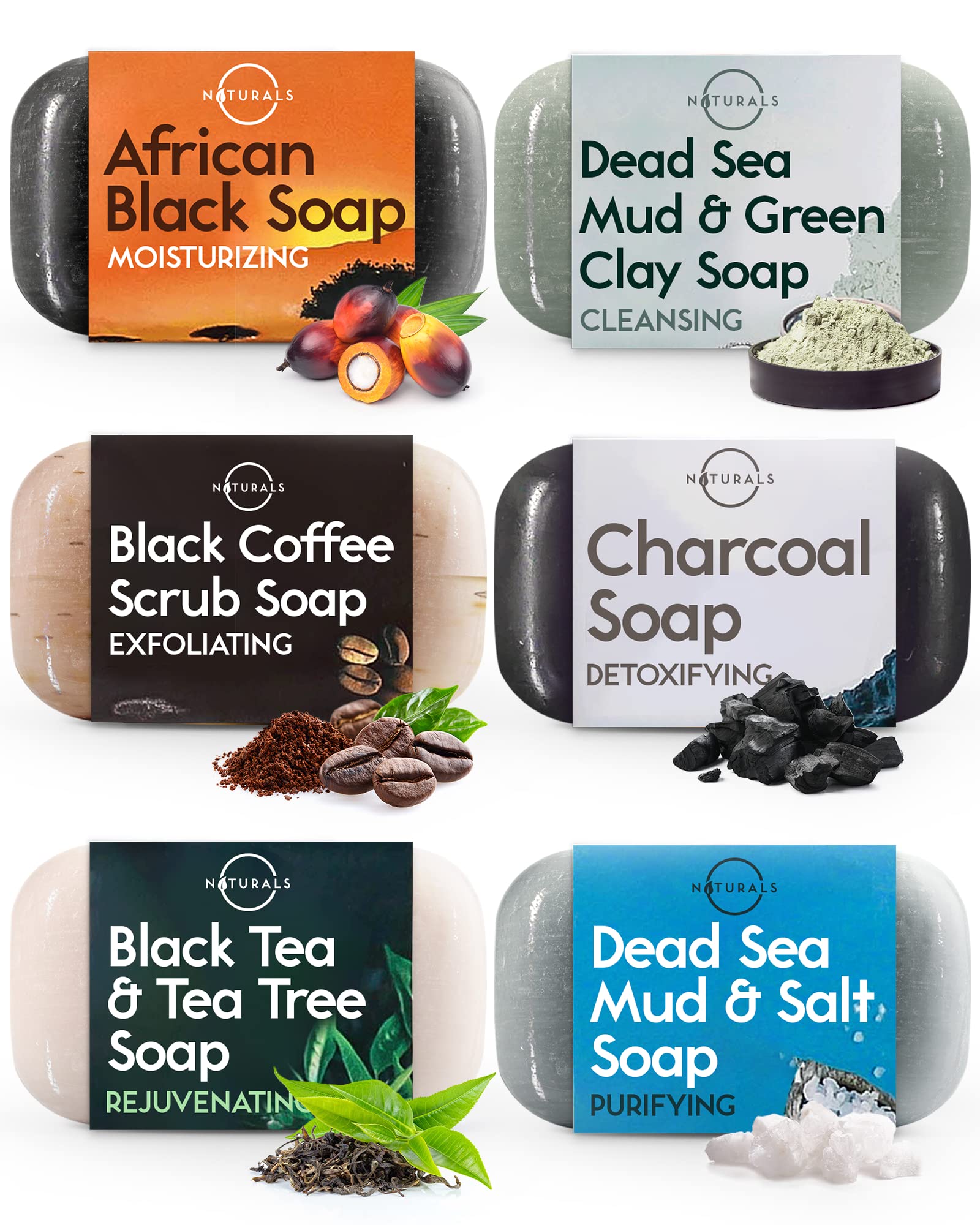 O NATURALS six-pack front packaging showing variety and gift-ready presentation